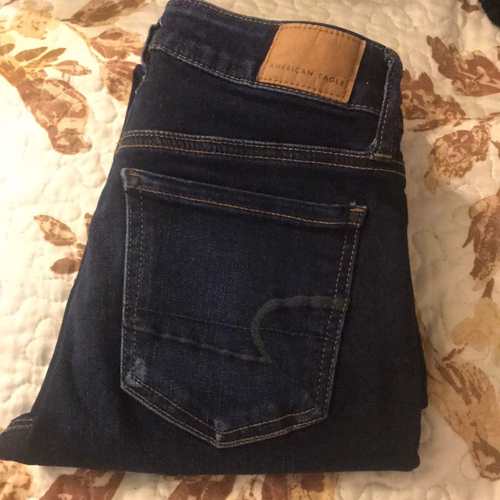 AEO dark blue jeans